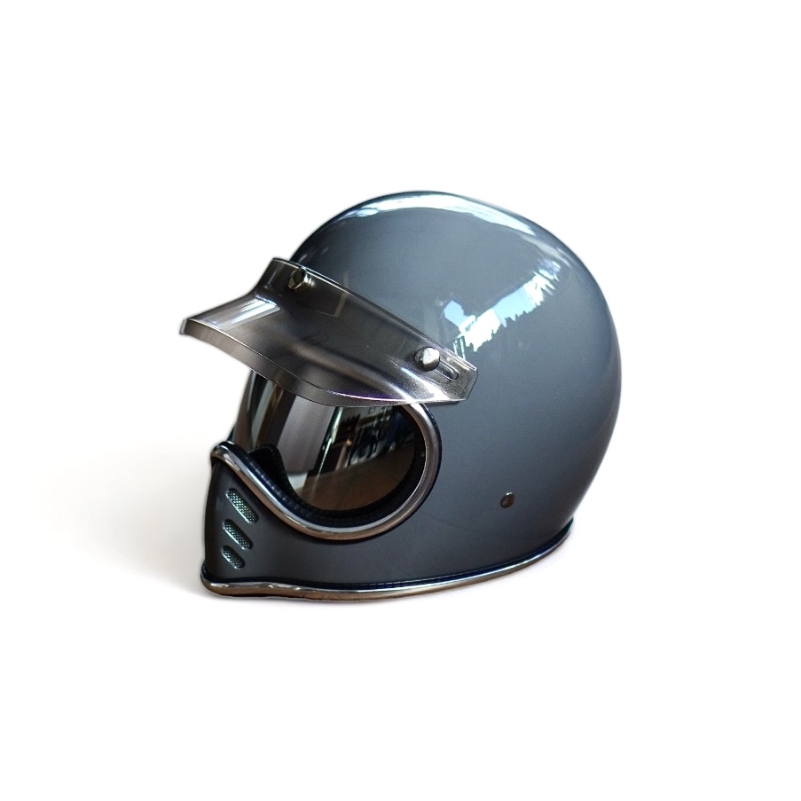 BURST HELMET/CHROME CROSS (GREY)