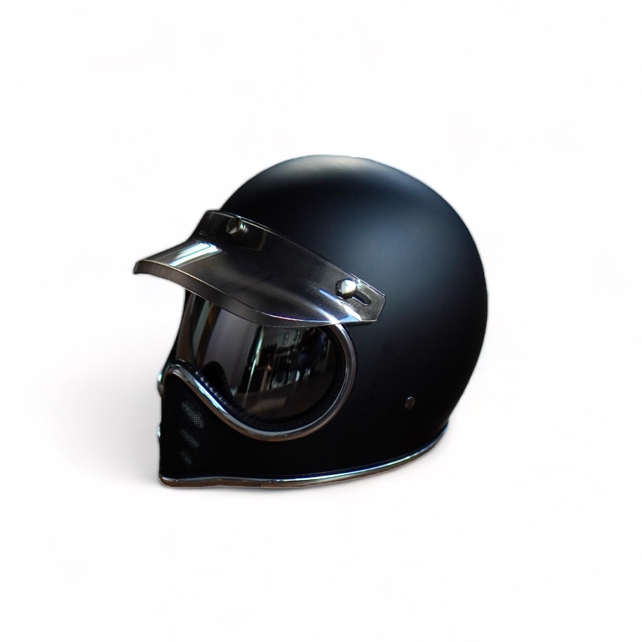 BURST HELMET/CHROME CROSS (MATTE BLACK)