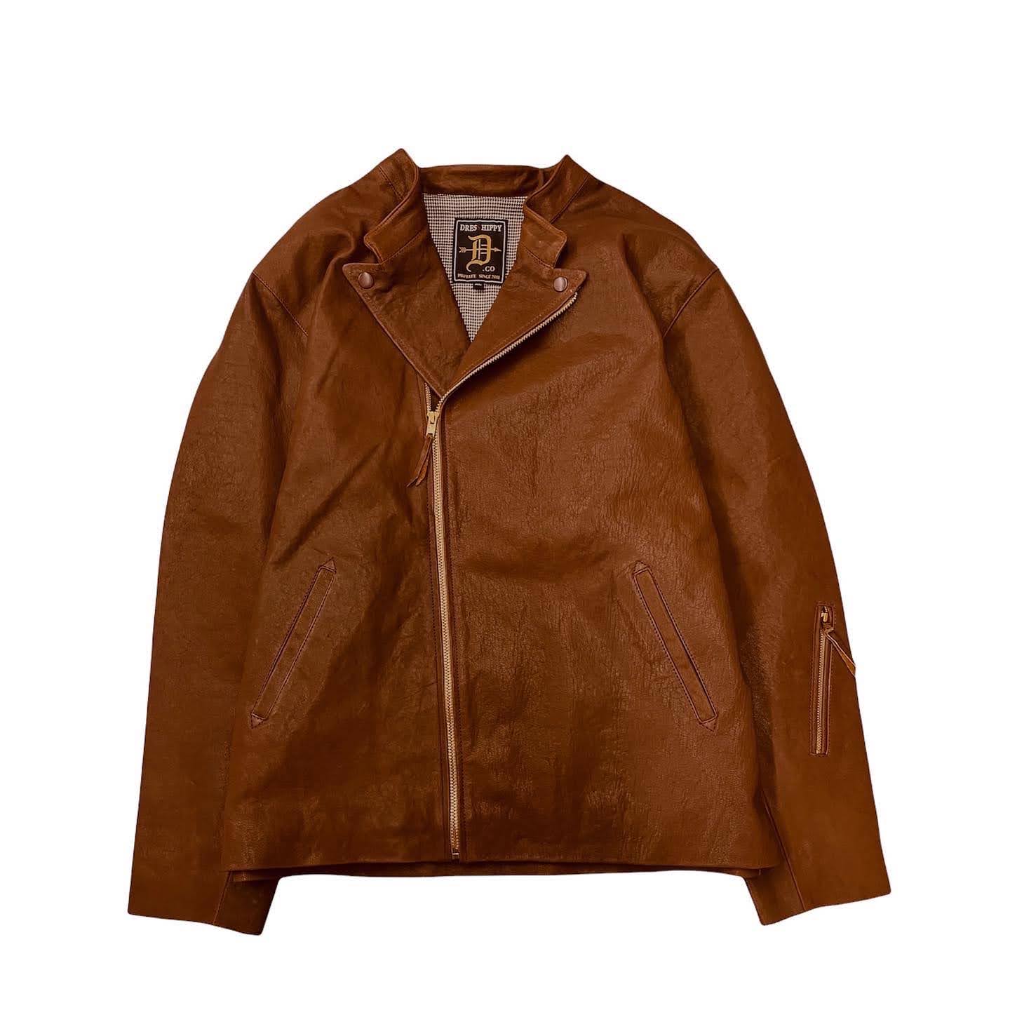 DRESS HIPPY/DH-RIDERS LEATHER JACKET (BROWN)