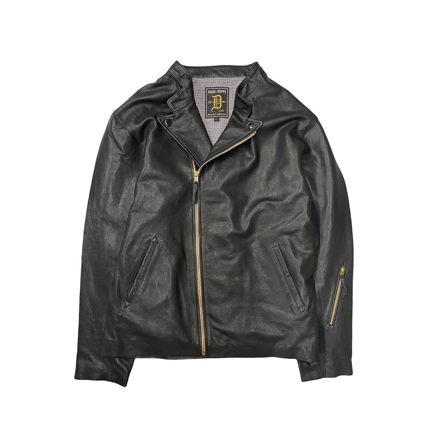 DRESS HIPPY/DH-RIDERS LEATHER JACKET (BLACK)