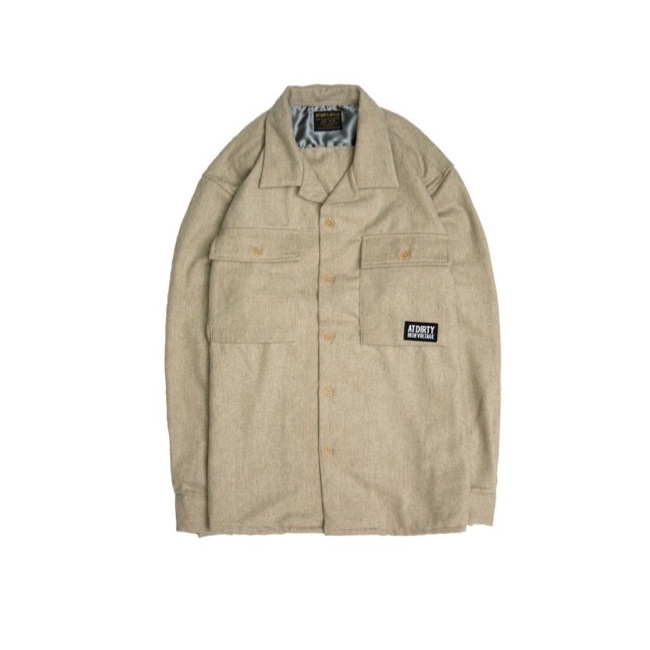 AT-DIRTY/MILDOOR L/S SHIRT (L.BEIGE)