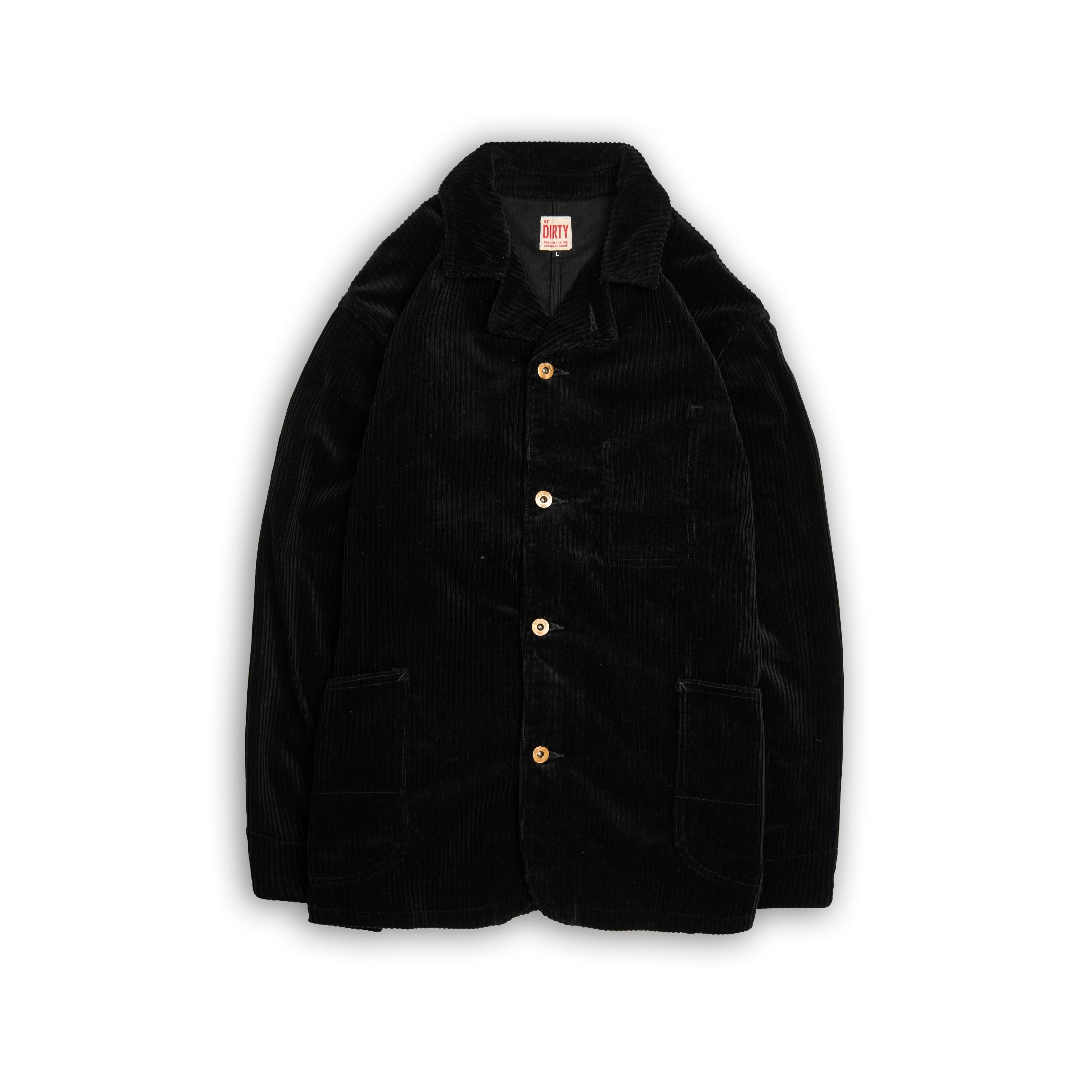 AT-DIRTY/WORKERS JACKET CORDUROY(BLACK)