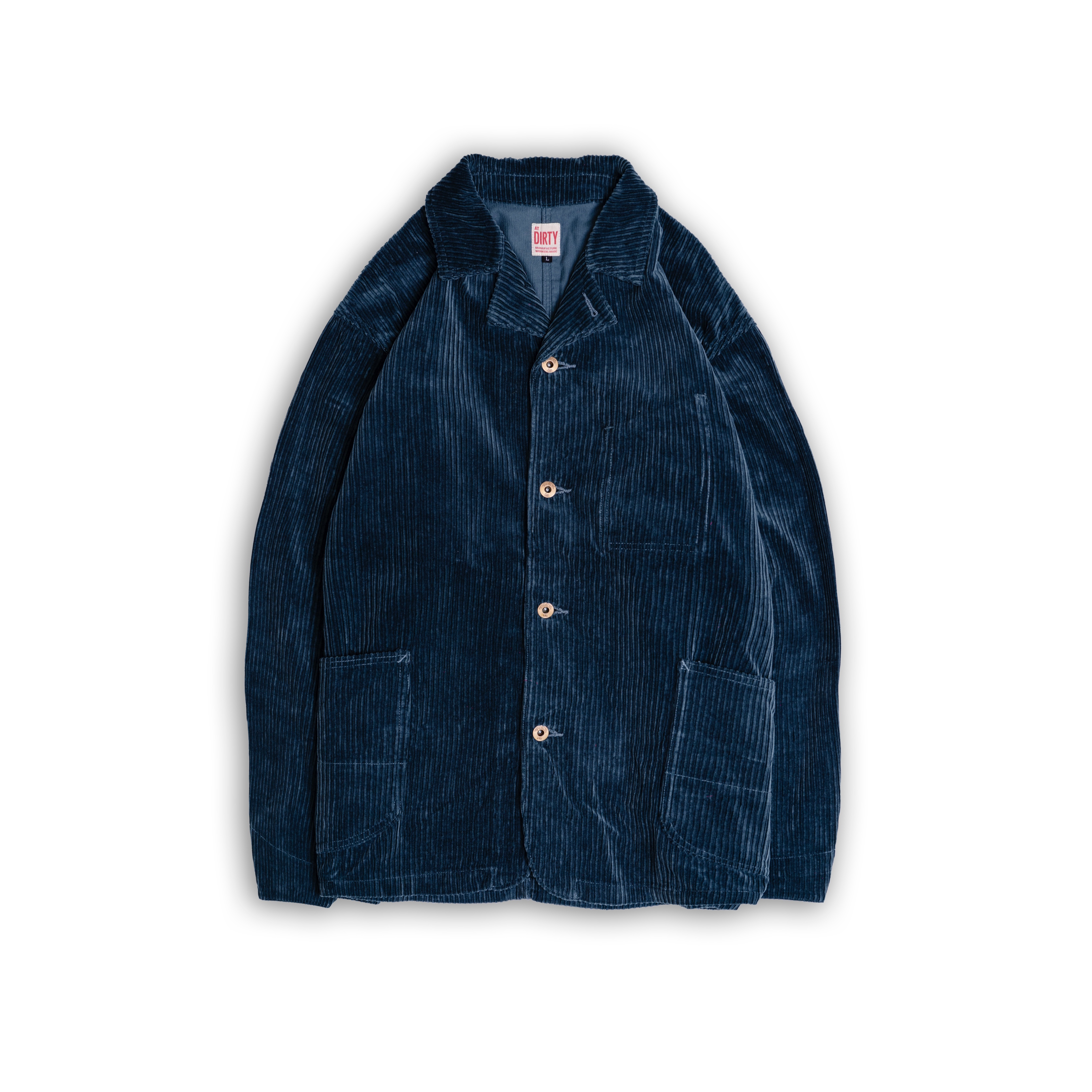 AT-DIRTY/WORKERS JACKET CORDUROY(BLUE GREEN)