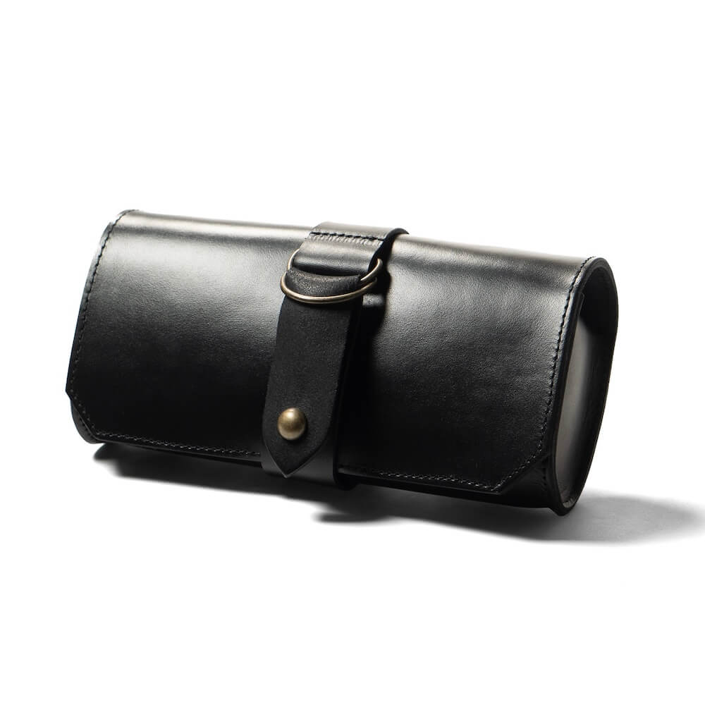 AT-DIRTY/LEATHER PLAIN TOOL BAG (BLACK)