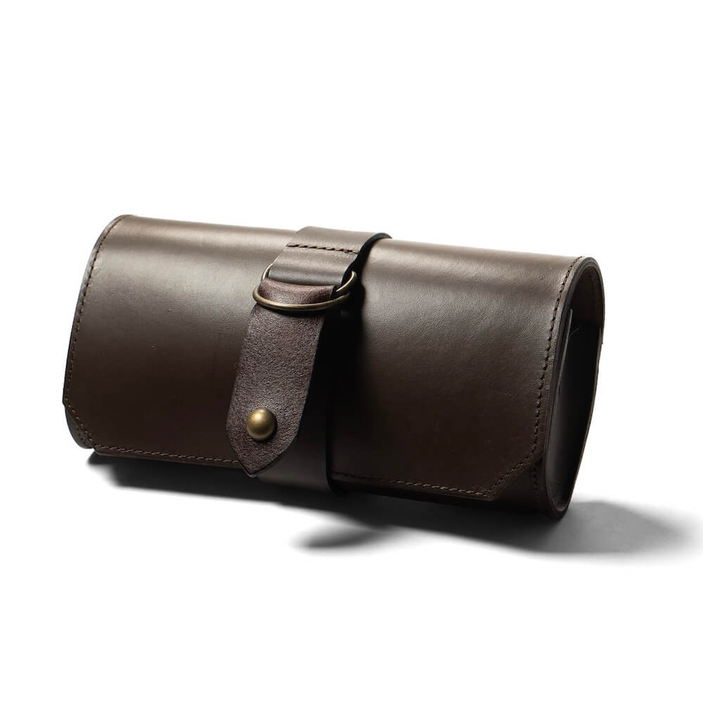 AT-DIRTY/LEATHER PLAIN TOOL BAG (BROWN)