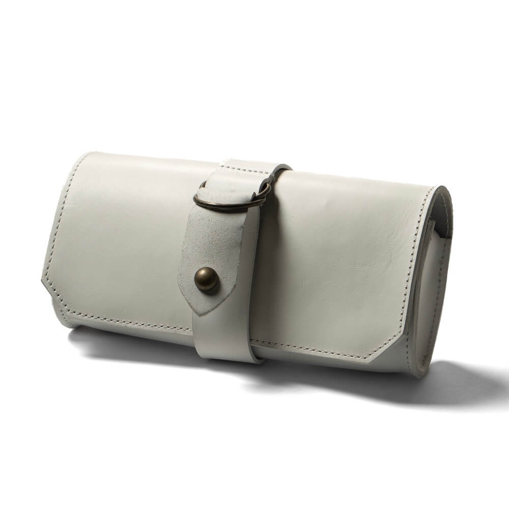 AT-DIRTY/LEATHER PLAIN TOOL BAG (WHITE)