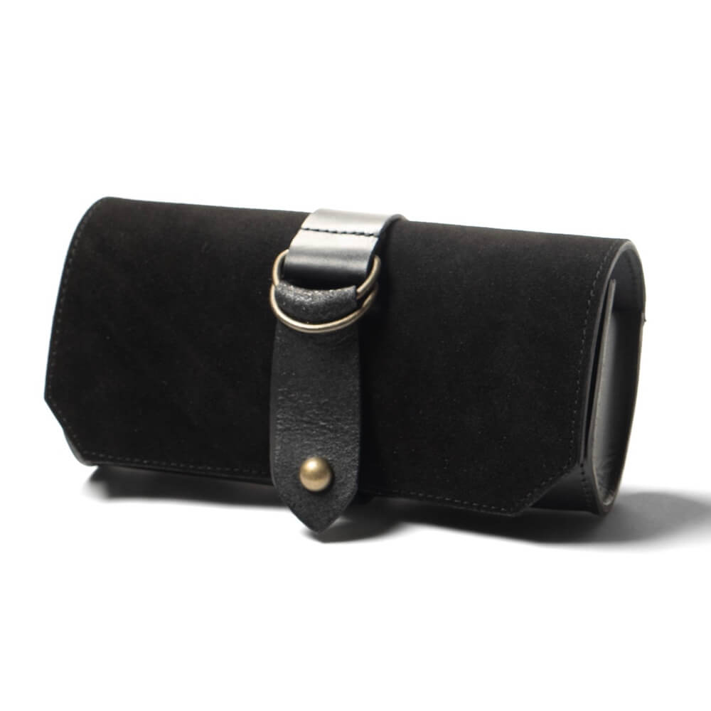 AT-DIRTY/LEATHER PLAIN TOOL BAG (SUEDE BLACK)