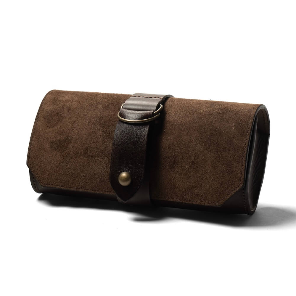 AT-DIRTY/LEATHER PLAIN TOOL BAG (SUEDE BROWN)