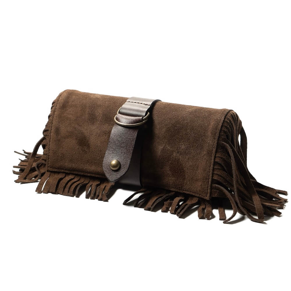 AT-DIRTY/LEATHER FRINGE TOOL BAG (BROWN)