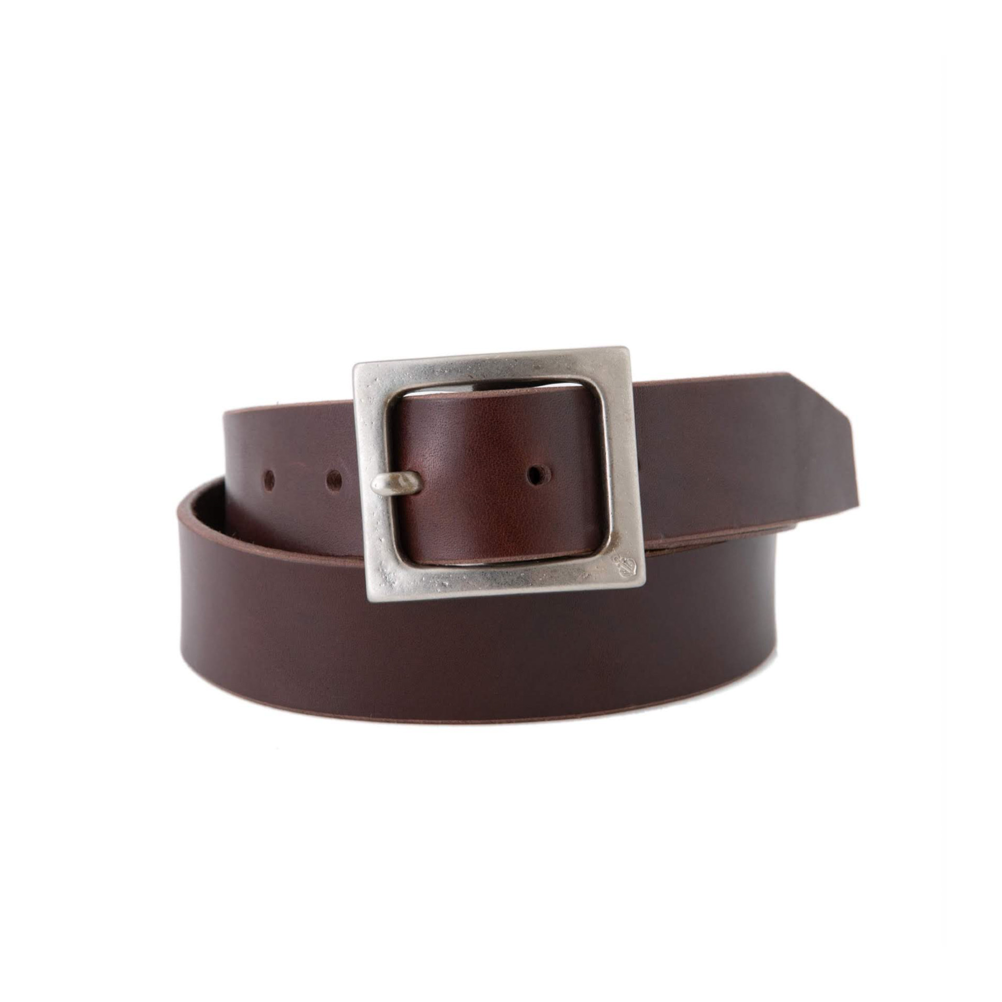DRESS HIPPY/PLAIN GARRISON BELT (BROWN×NICKEL)