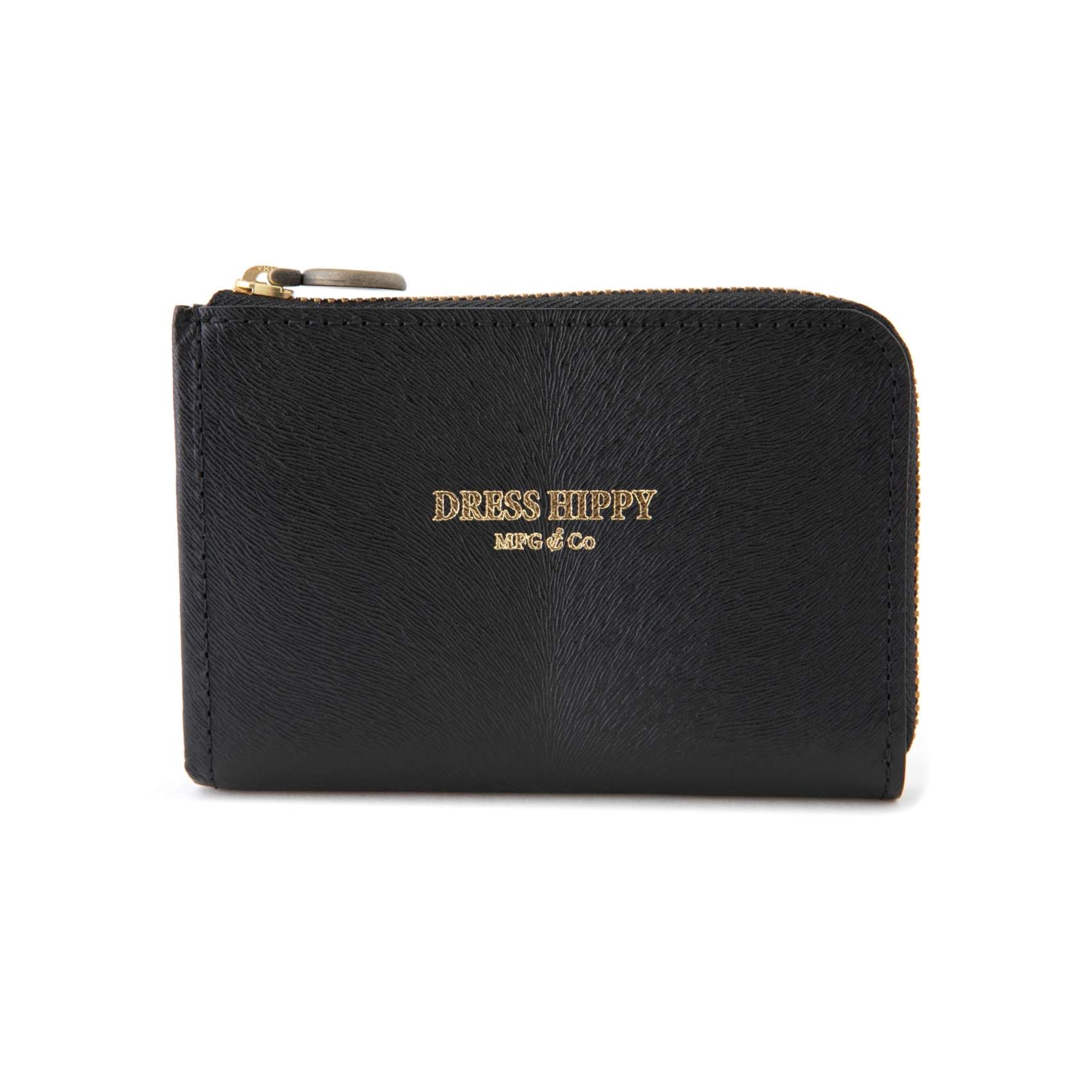 DRESS HIPPY/MINK COMPACT WALLET (BLACK)
