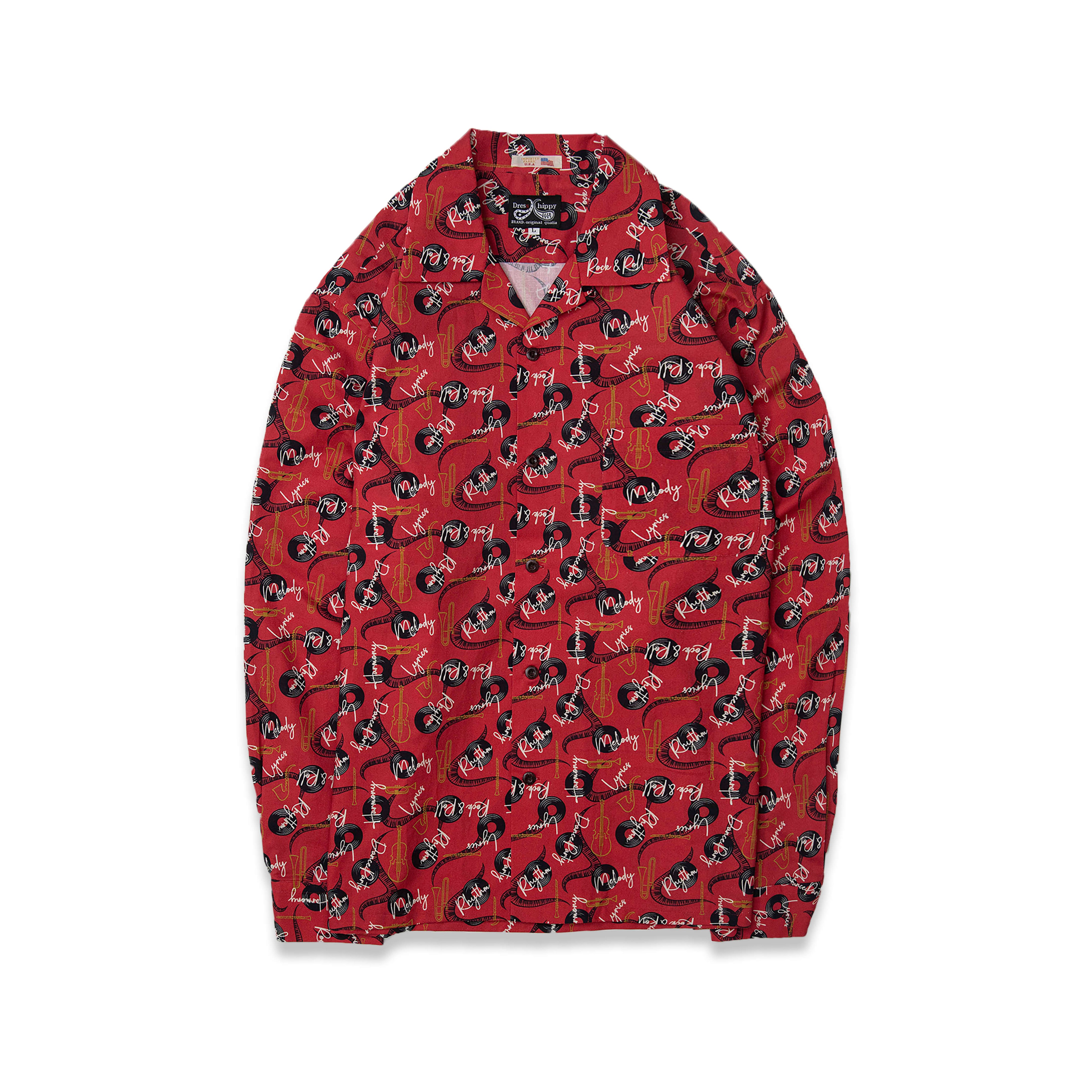 DRESS HIPPY/USA RECORD  L/S SHIRT (RED)