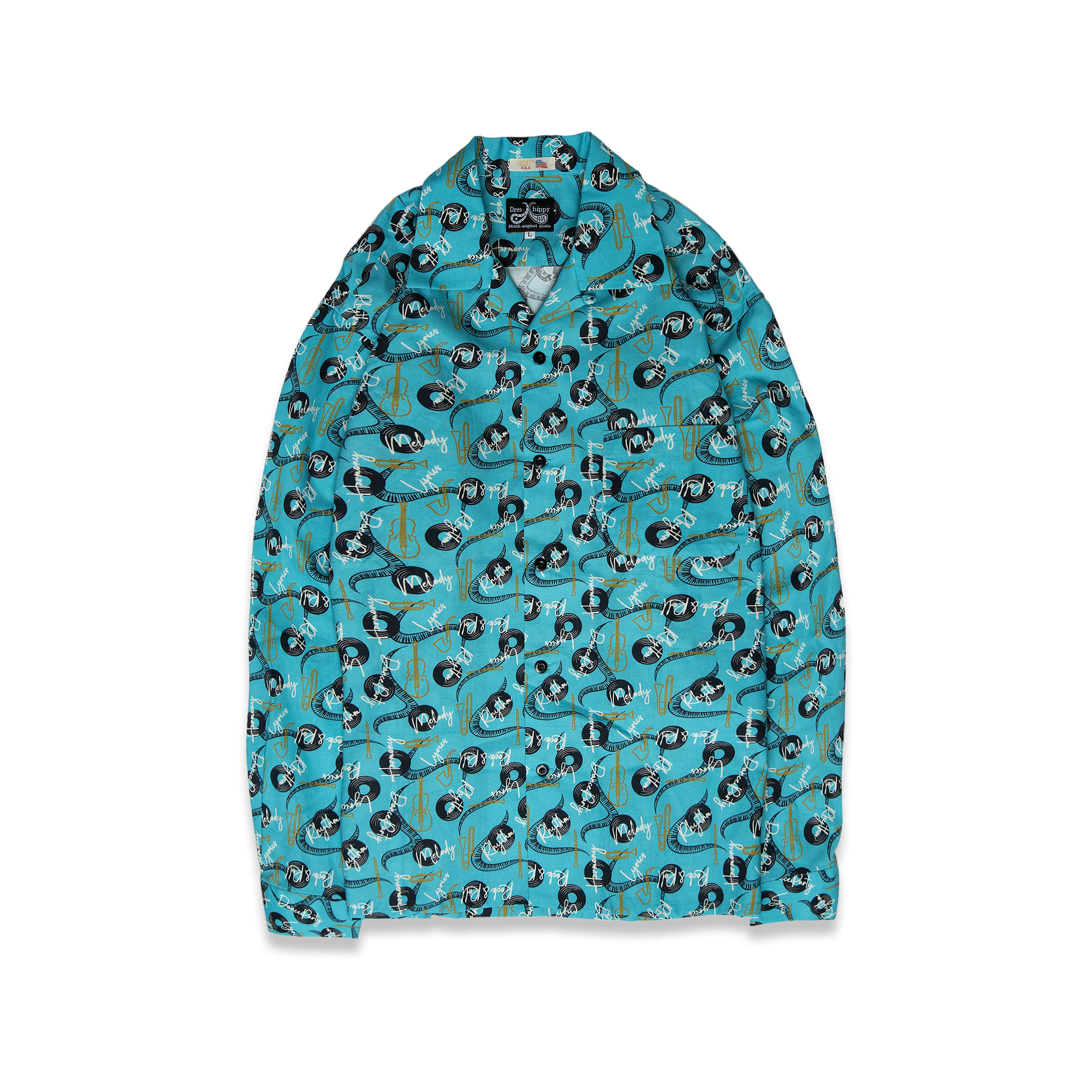 DRESS HIPPY/USA RECORD  L/S SHIRT (BLUE)