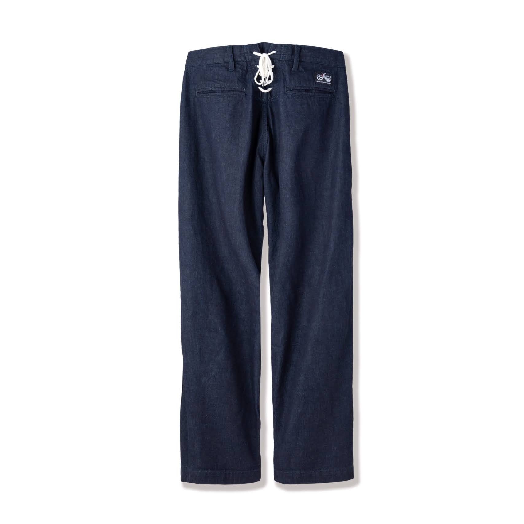 DRESS HIPPY/BACK LACE TROUSERS (DENIM)
