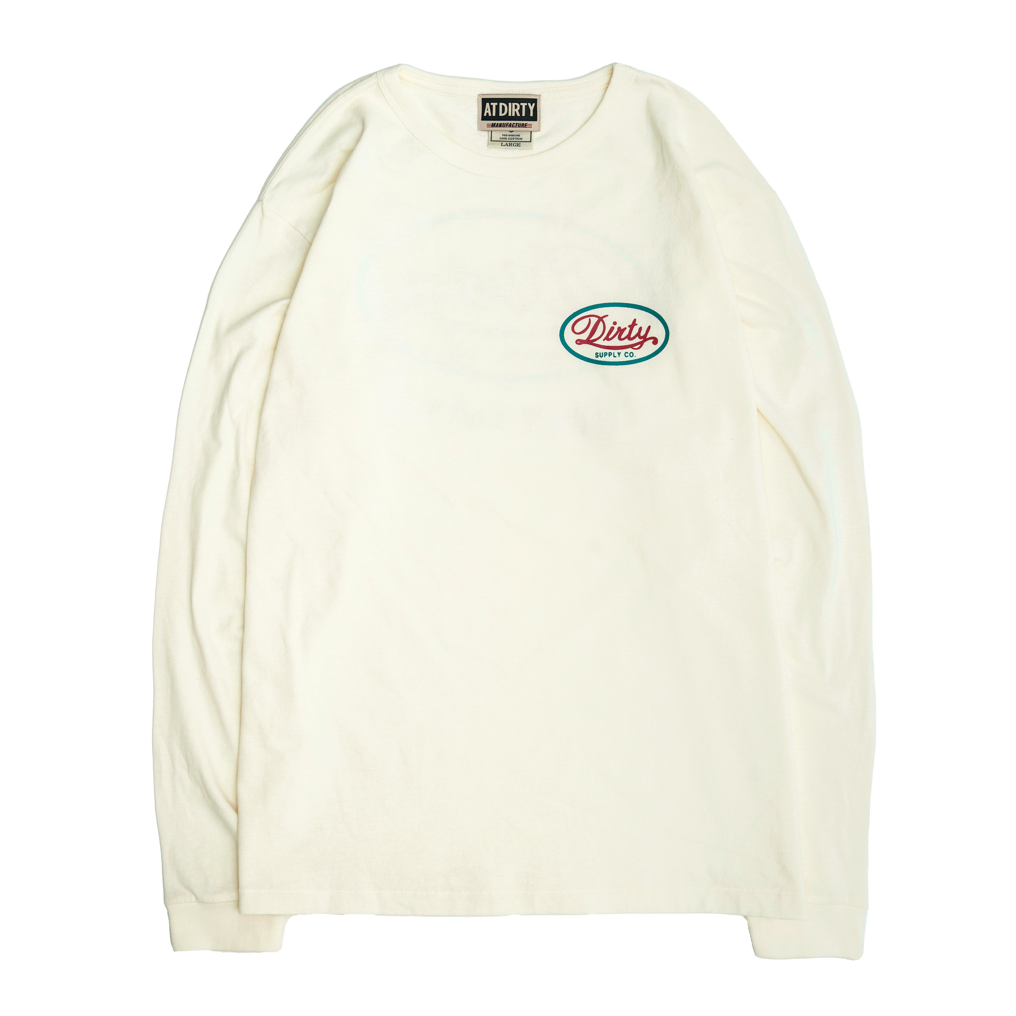 AT-DIRTY/ANY DAYS L/S TEE (NATURAL)