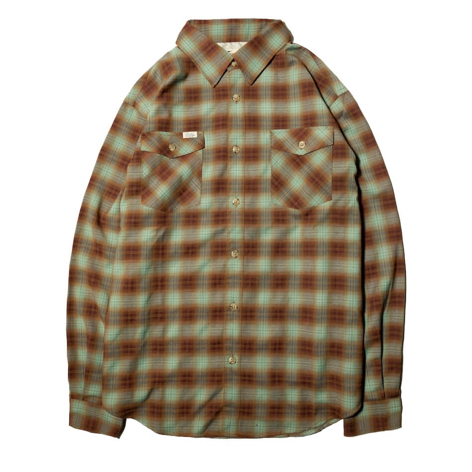 AT-DIRTY/HERITAGE OMBRE L/S SHIRT (SAX)