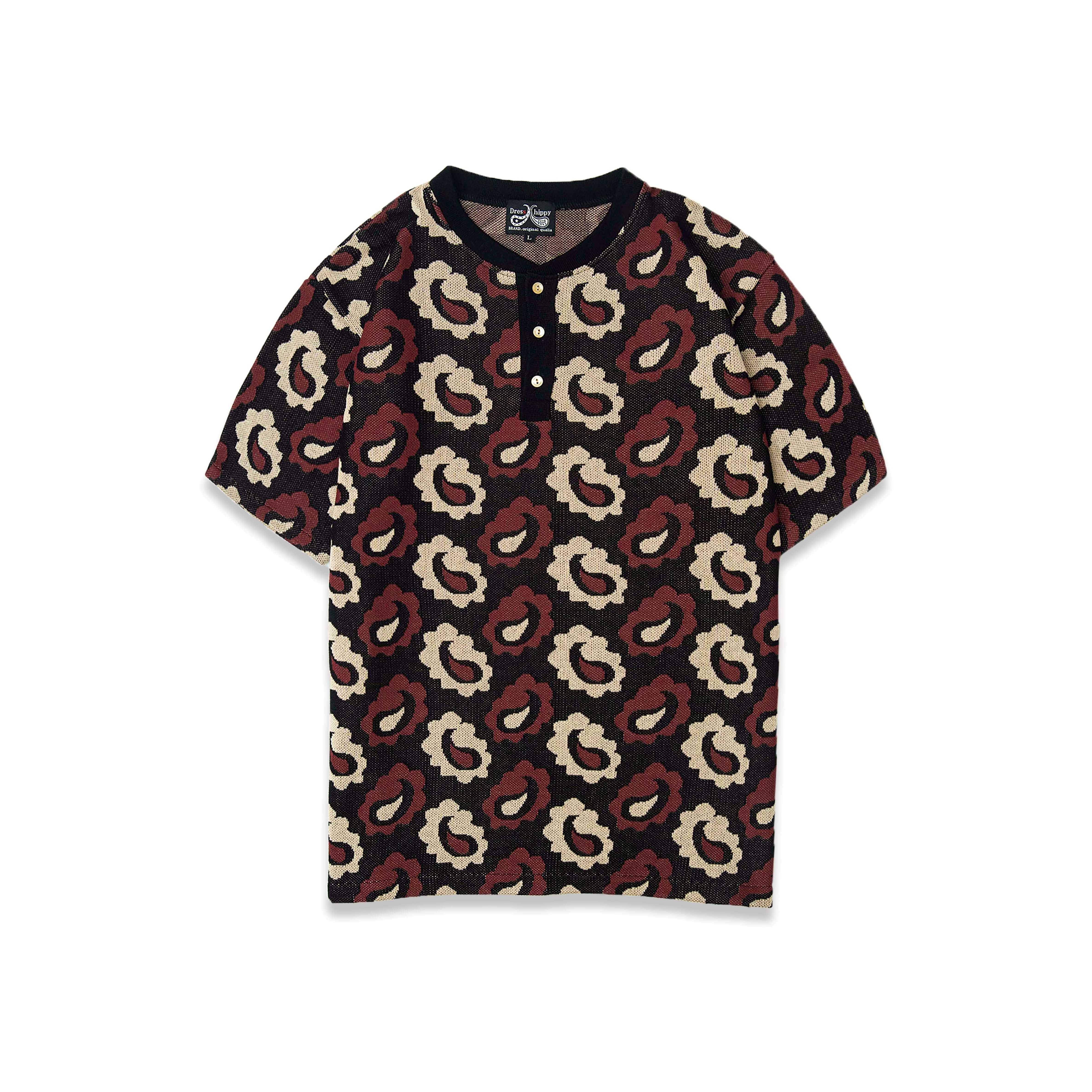 DRESS HIPPY/DH-PAISLEY HENRY TEE (RED)