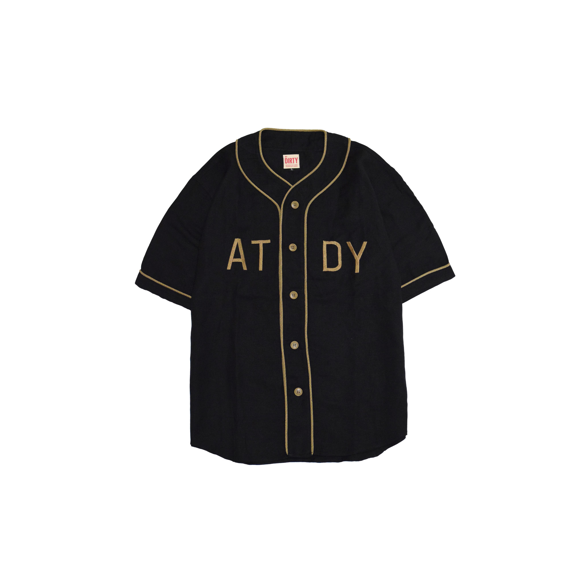 AT-DIRTY/BASEBALL S/S SHIRT (BLACK)