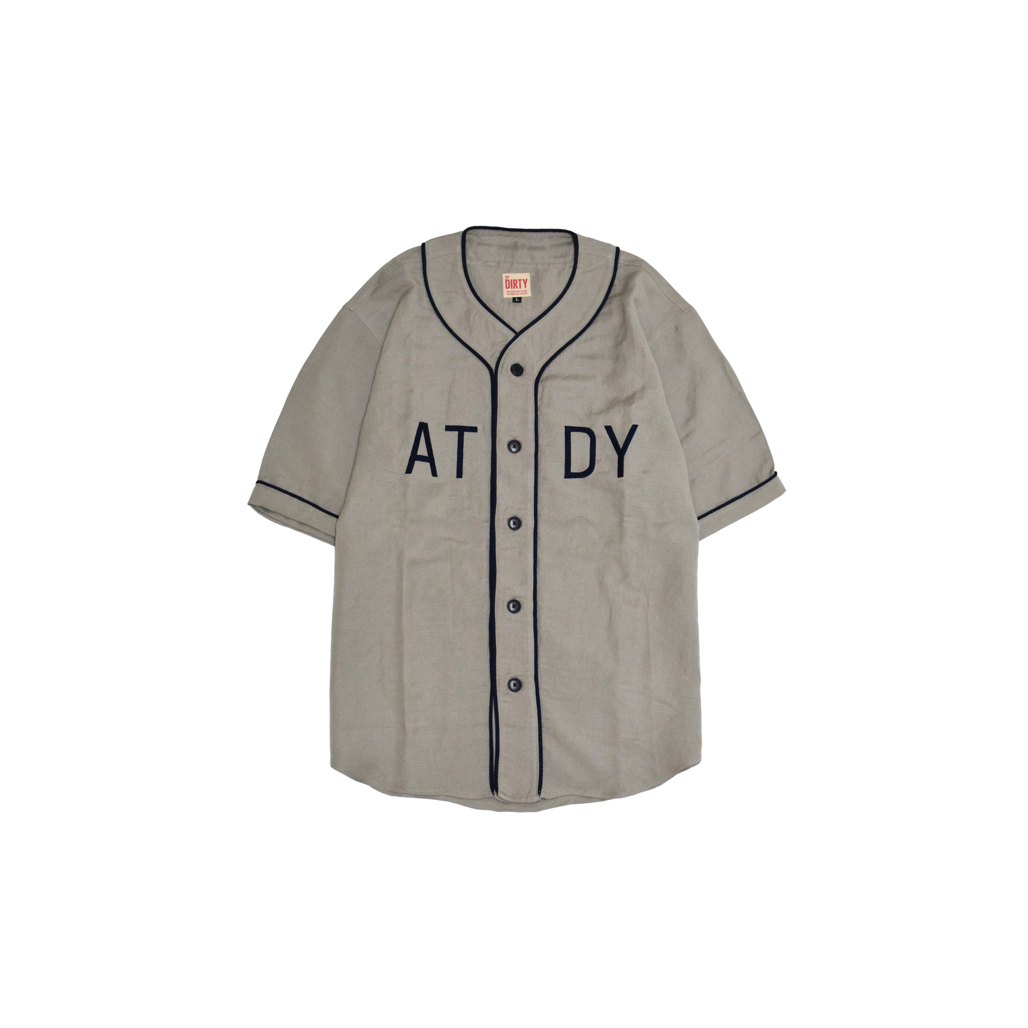 AT-DIRTY/BASEBALL S/S SHIRT (GRAY)