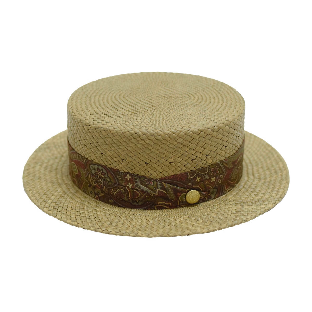 DRESS HIPPY/BOATER HAT THREE TIER (NATURAL×BROWN)