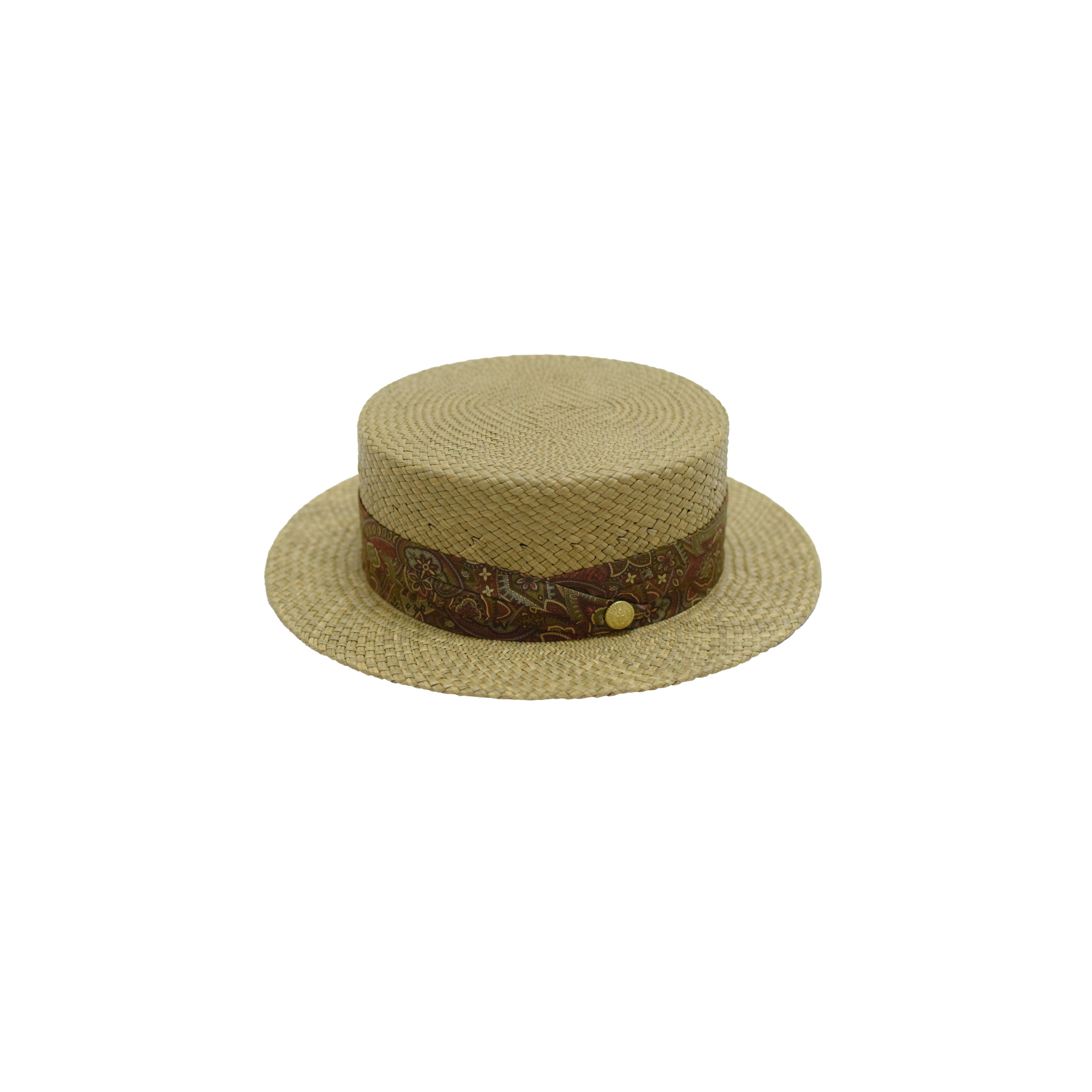 DRESS HIPPY/BOATER HAT / THREE TIER (NATURAL×BROWN)