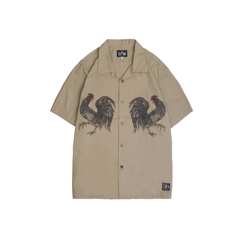 DRESS HIPPY/CHICKEN S/S SHIRT (BEIGE)
