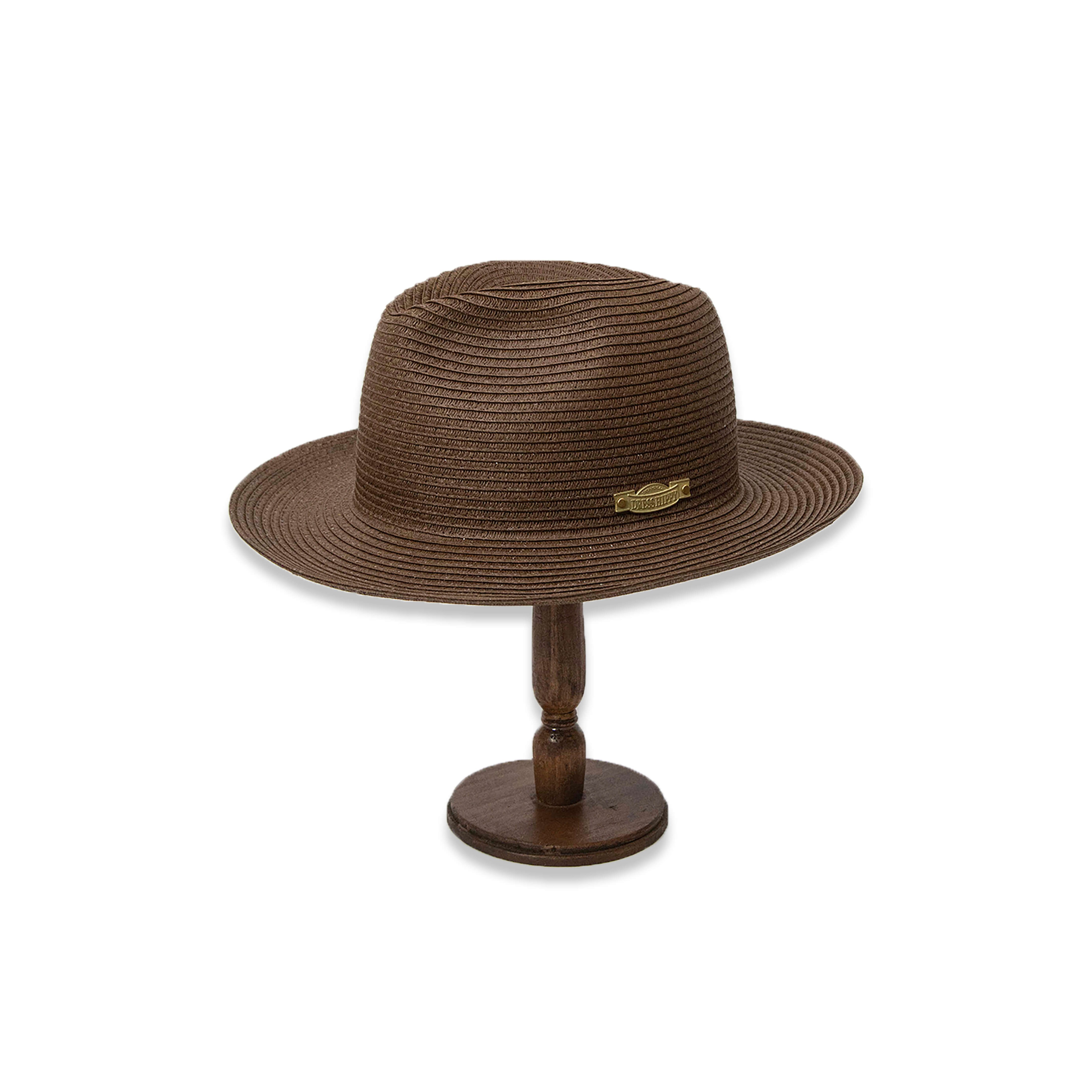DRESS HIPPY/SUMMER FEDORA LONG (BROWN)