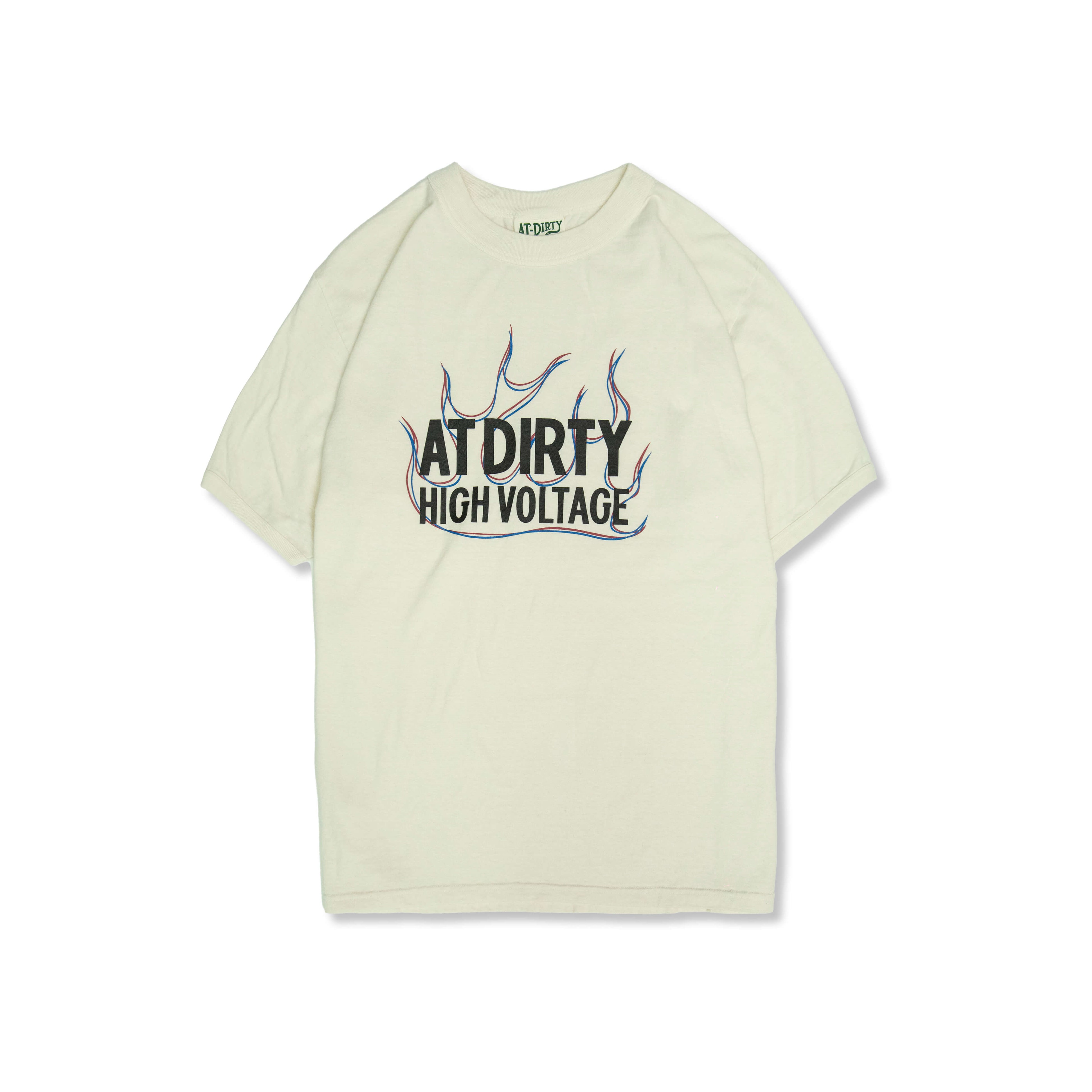 AT-DIRTY/HIGHVOLTAGE S/S TEE (NATURAL)