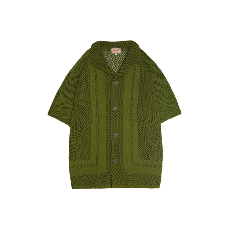 DRESS HIPPY/ MEMPHIS KNIT SHIRT (Y.GREEN)