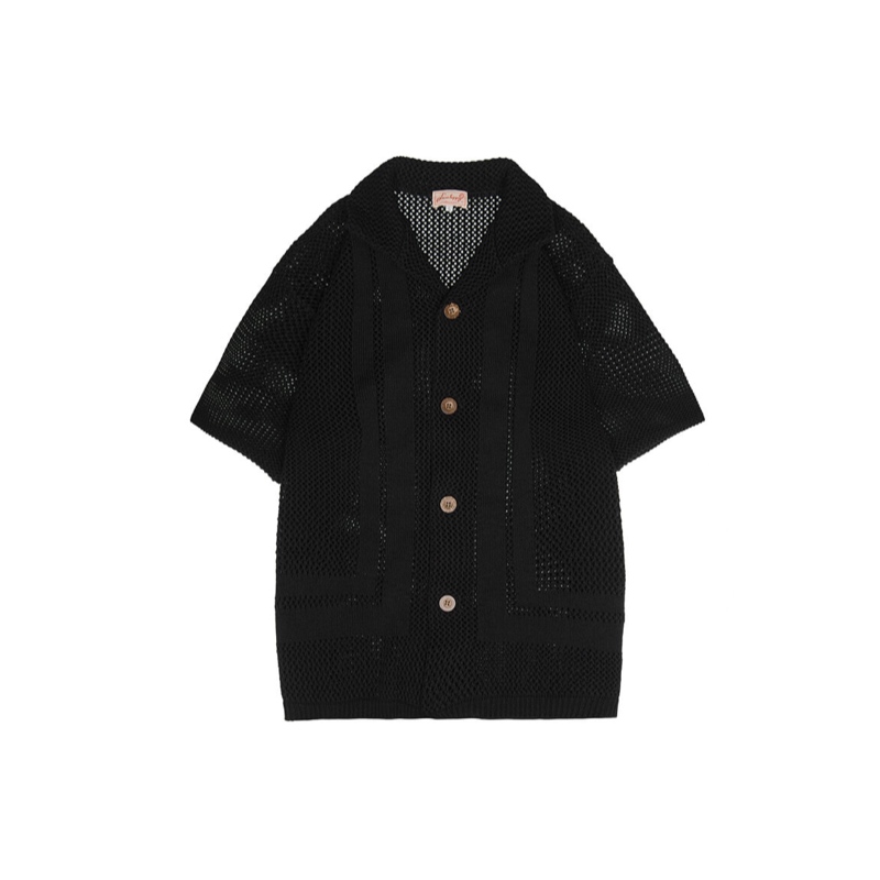 DRESS HIPPY/ MEMPHIS KNIT SHIRT (BLACK)