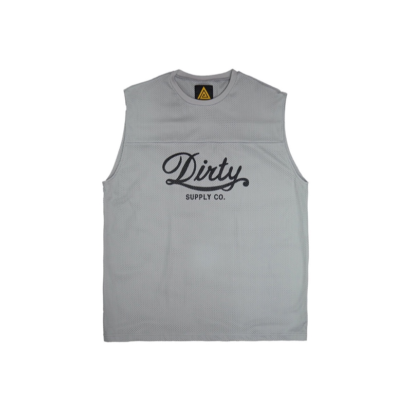 AT-DIRTY/DIRTY SLEEVELESS TEE (GRAY)