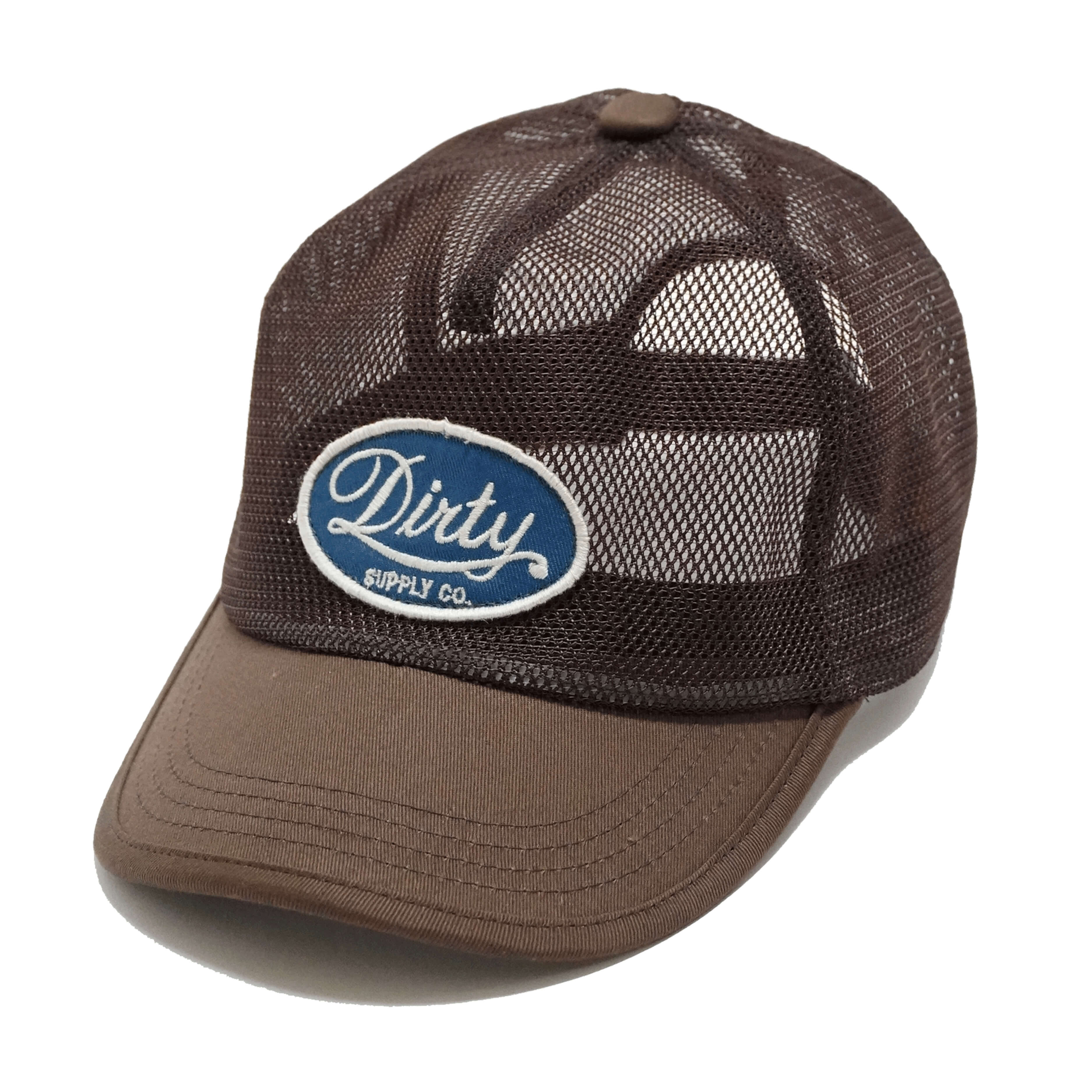 AT-DIRTY/ATD OVAL TRUCKERS CAP -ALL MESH- (BROWN)