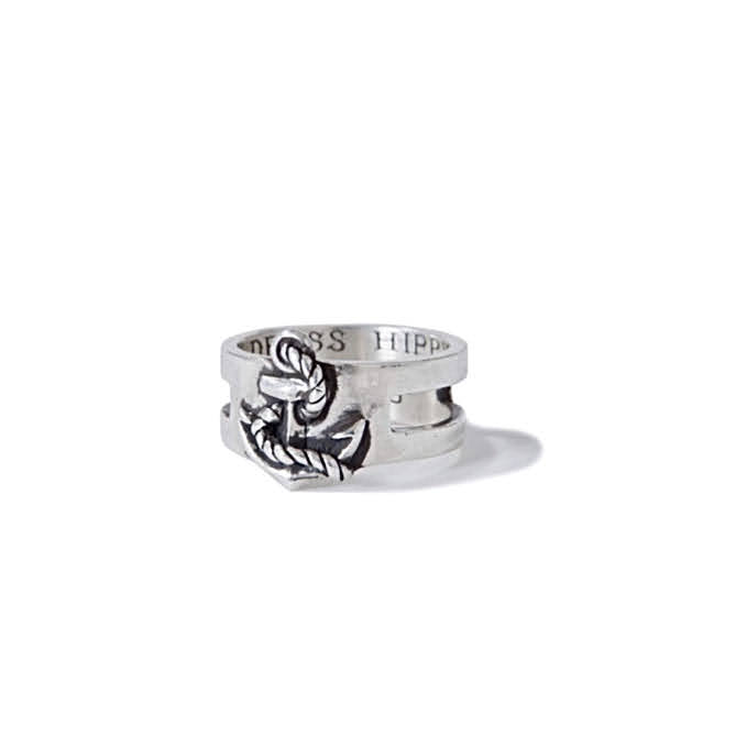 DRESS HIPPY/ANCHOR SILVER RING