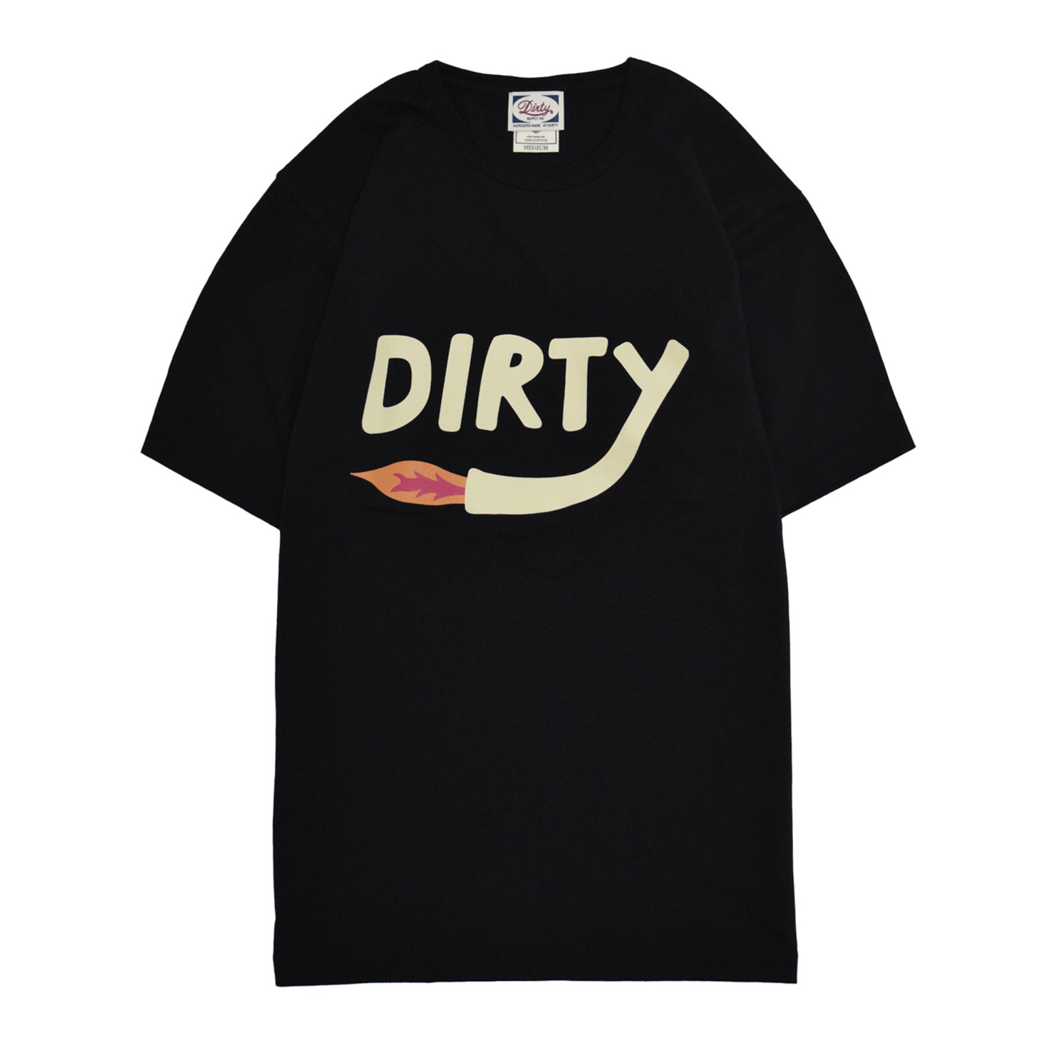AT-DIRTY/DIRTY FIRE S/S TEE (BLACK)