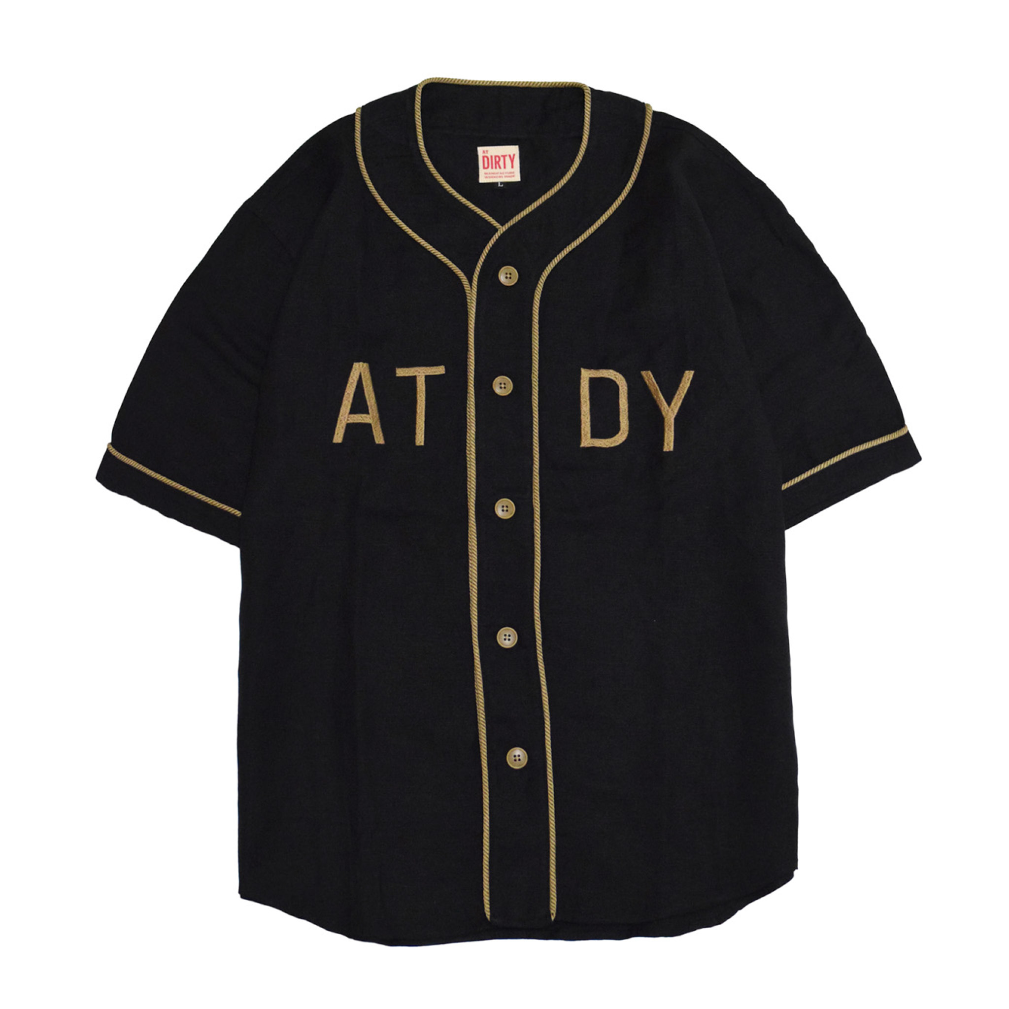 AT-DIRTY/BASEBALL S/S SHIRT (BLACK)