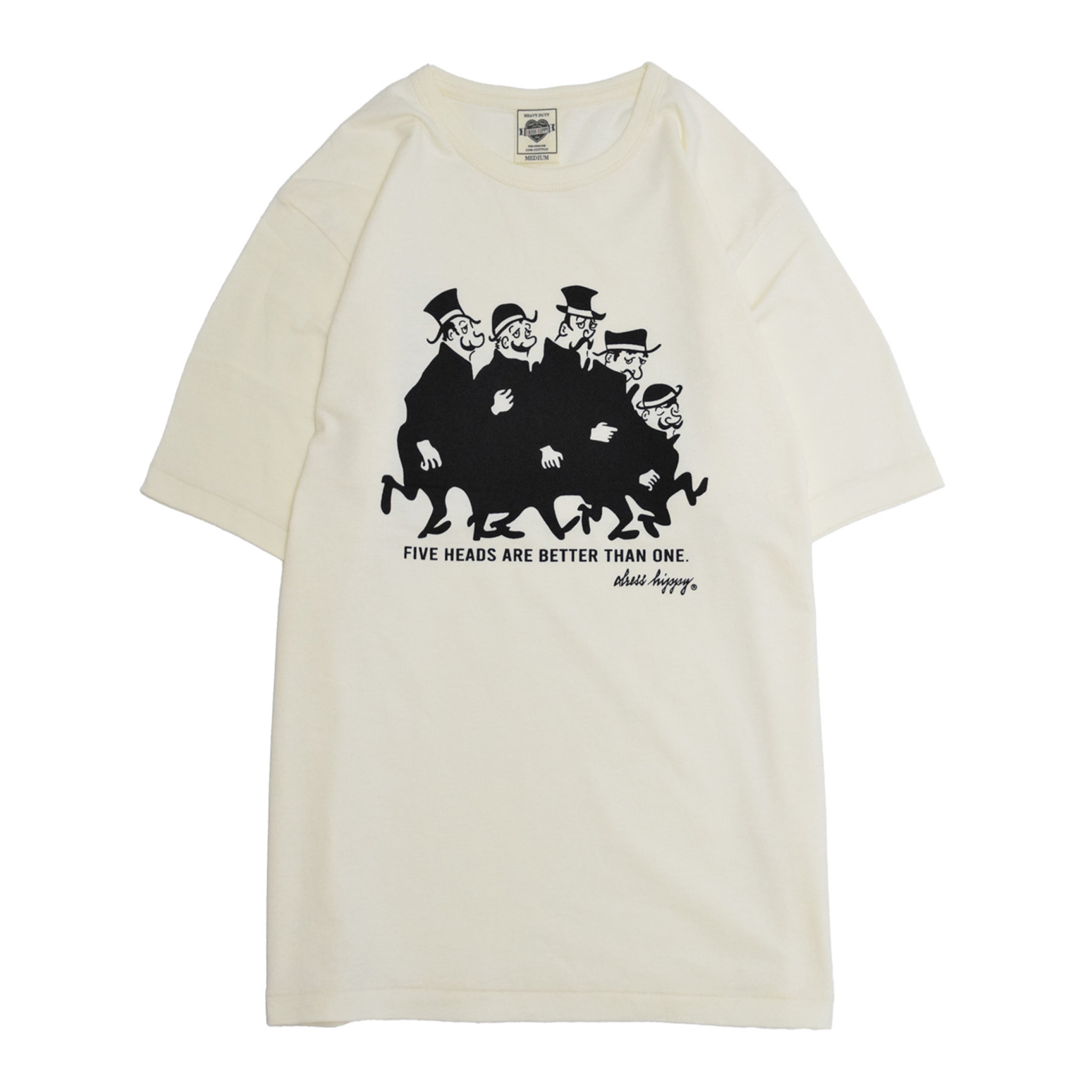 DRESS HIPPY/FIVE HEADS S/S TEE (NATURAL)