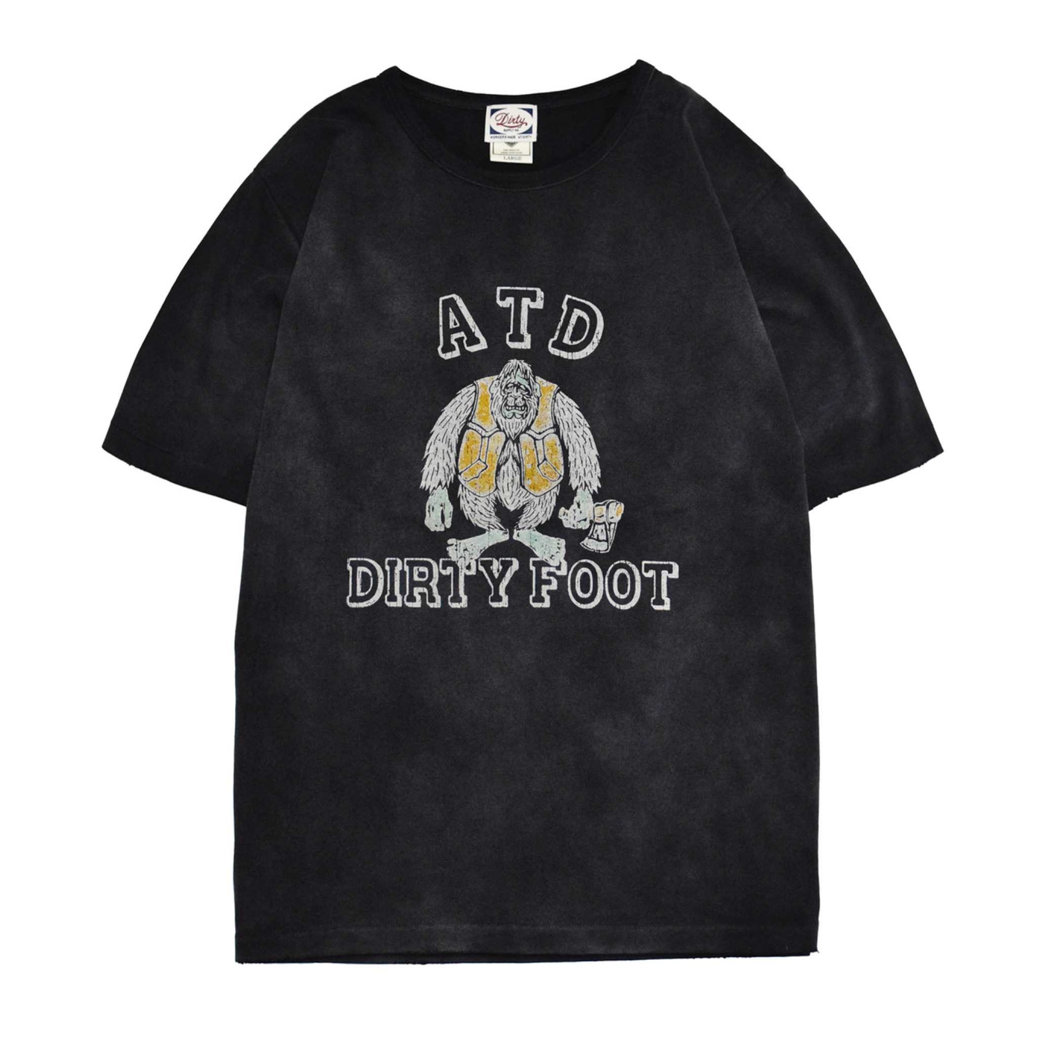 AT-DIRTY/DIRTY FOOT COLLEGE S/S TEE (W.BLACK)