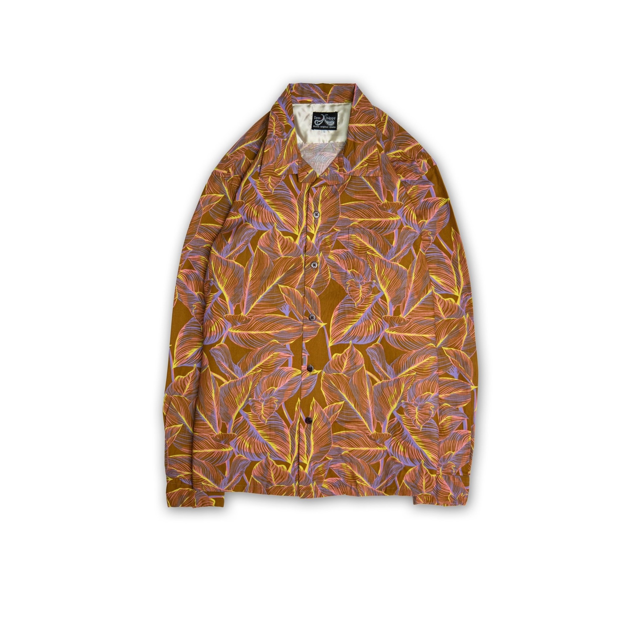 DRESS HIPPY/US FROWERS USA L/S SHIRT (BROWN PINK)
