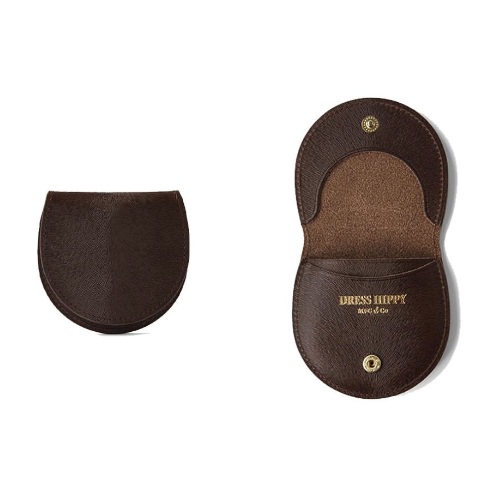 DRESS HIPPY/MINK COIN CASE (BROWN)