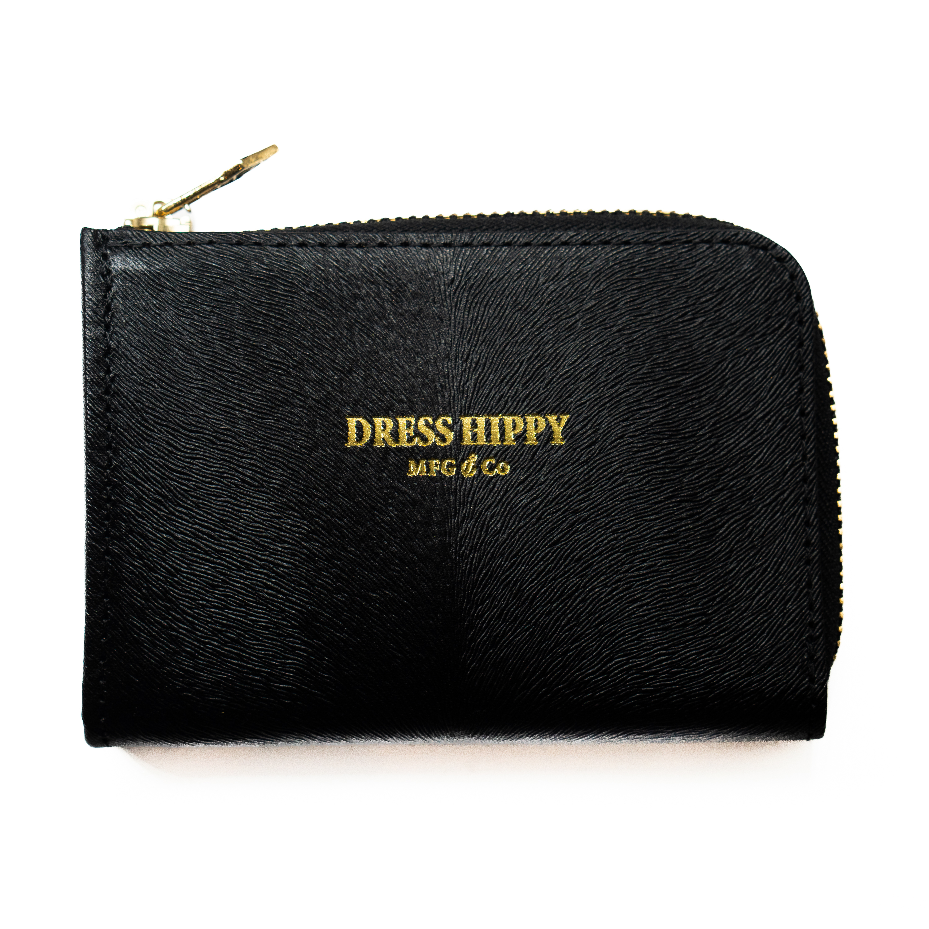 DRESS HIPPY/MINK COMPACT WALLET (BLACK)