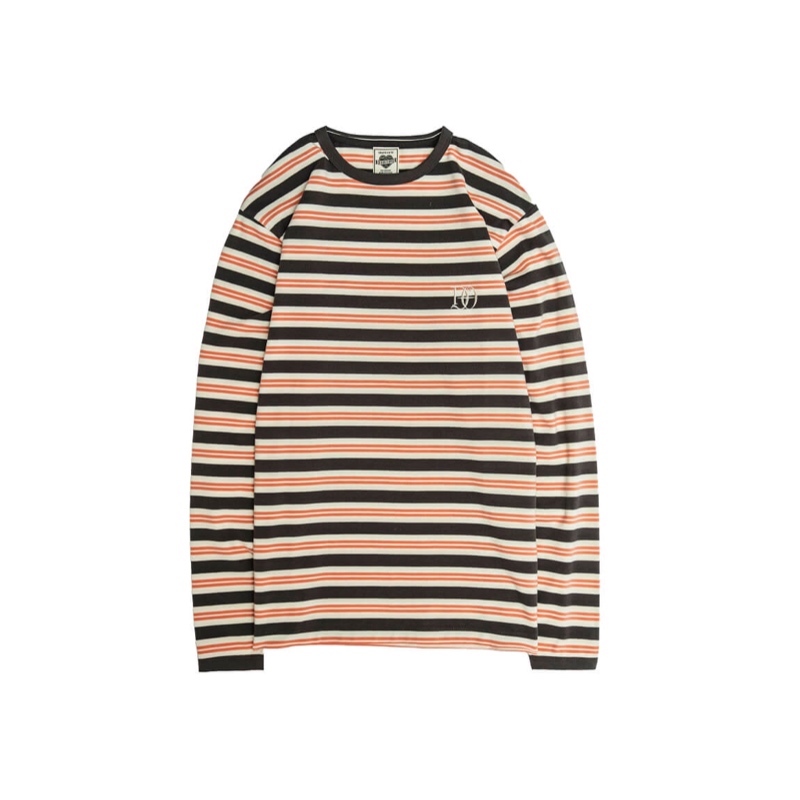 DRESS HIPPY/DH MULTI BORDER L/S TEE (BROWN)
