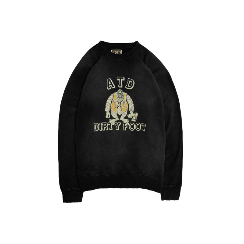 AT-DIRTY/DIRTY COLLEGE SWEAT (VINTAGE BLACK)