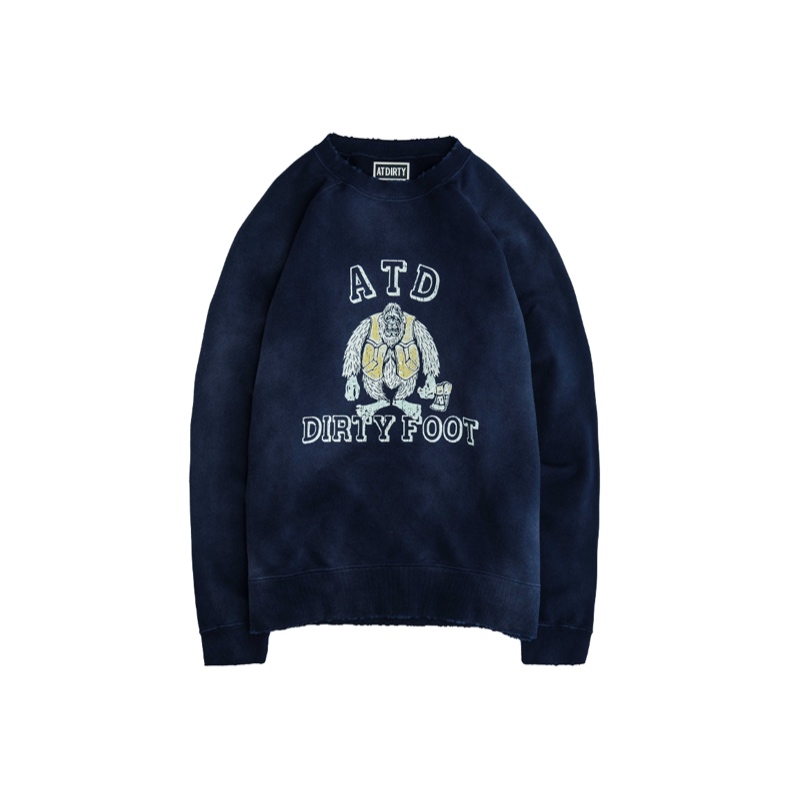 AT-DIRTY/DIRTY COLLEGE SWEAT (VINTAGE NAVY)