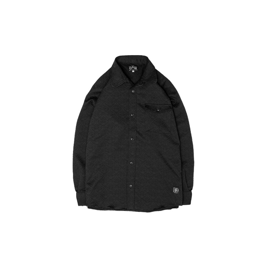 DRESS HIPPY/OLD JACQUARD L/S SHIRT (BLACK)