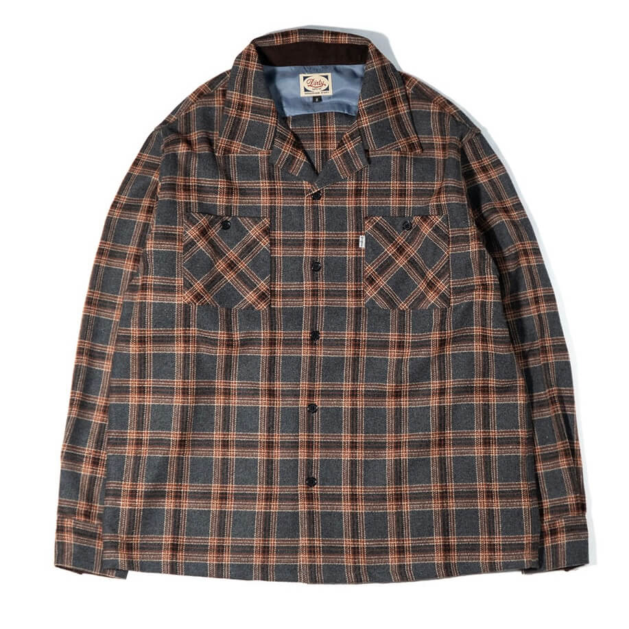 AT-DIRTY/ATD OMBRE L/S SHIRT (RED)