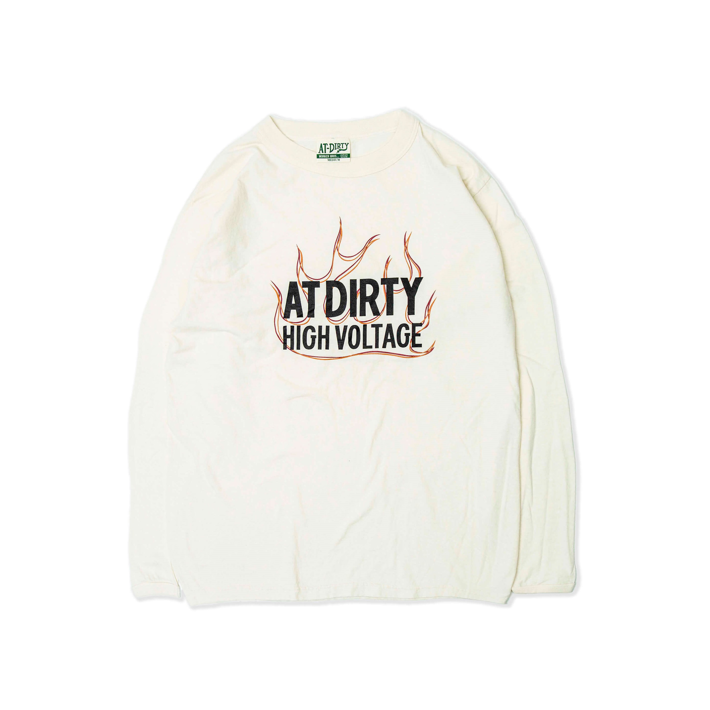 AT-DIRTY/HIGH VOLTAGE L/S TEE (NATURAL)