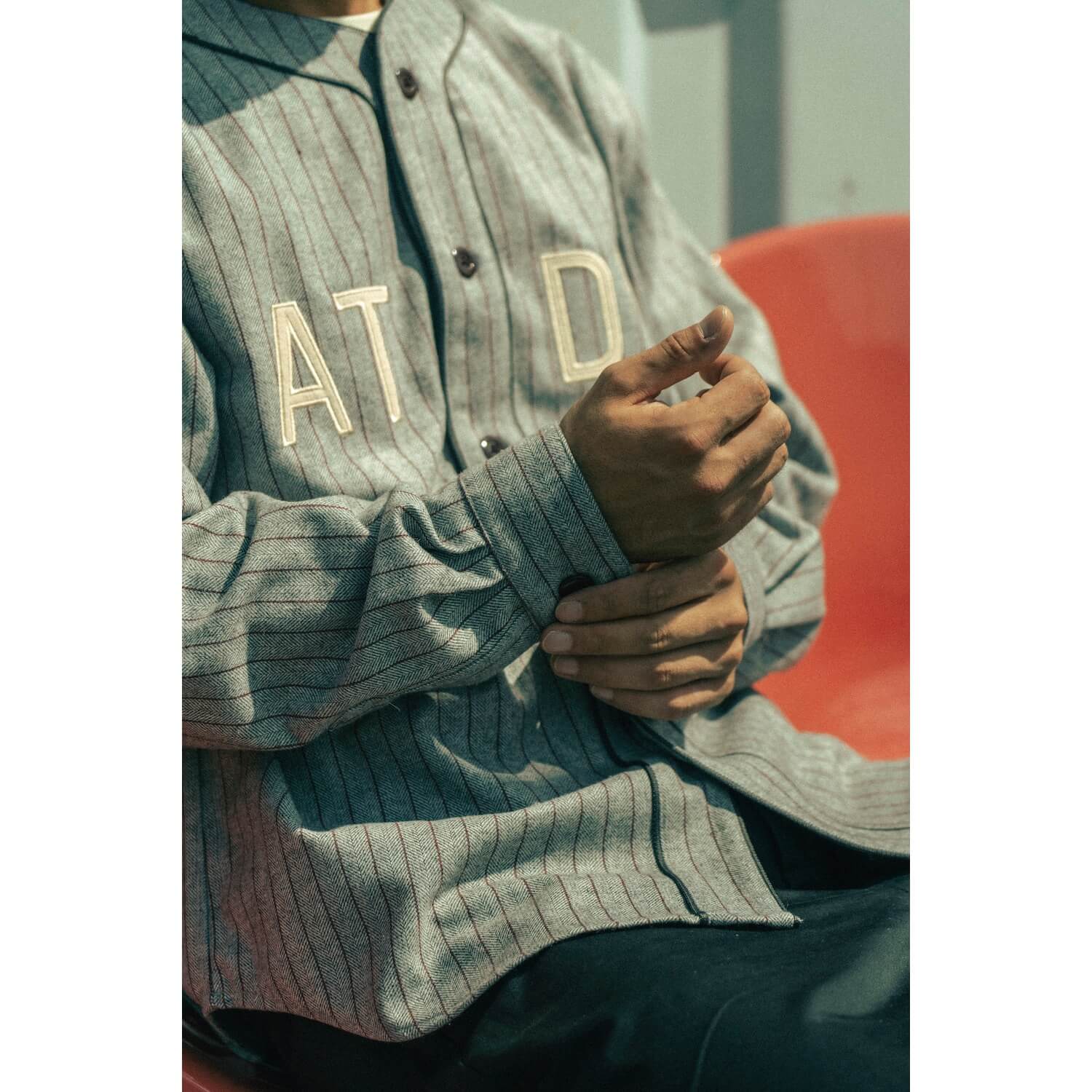 AT-DIRTY/ATD BASEBALL L/S SHIRT (GRAY)