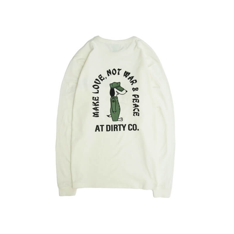 AT-DIRTY/MAKE LOVE L/S TEE (NATURAL)
