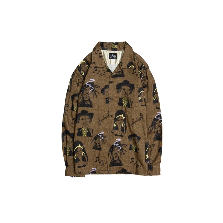 DRESS HIPPY/FESTIVAL L/S SHIRT(MOCHA)