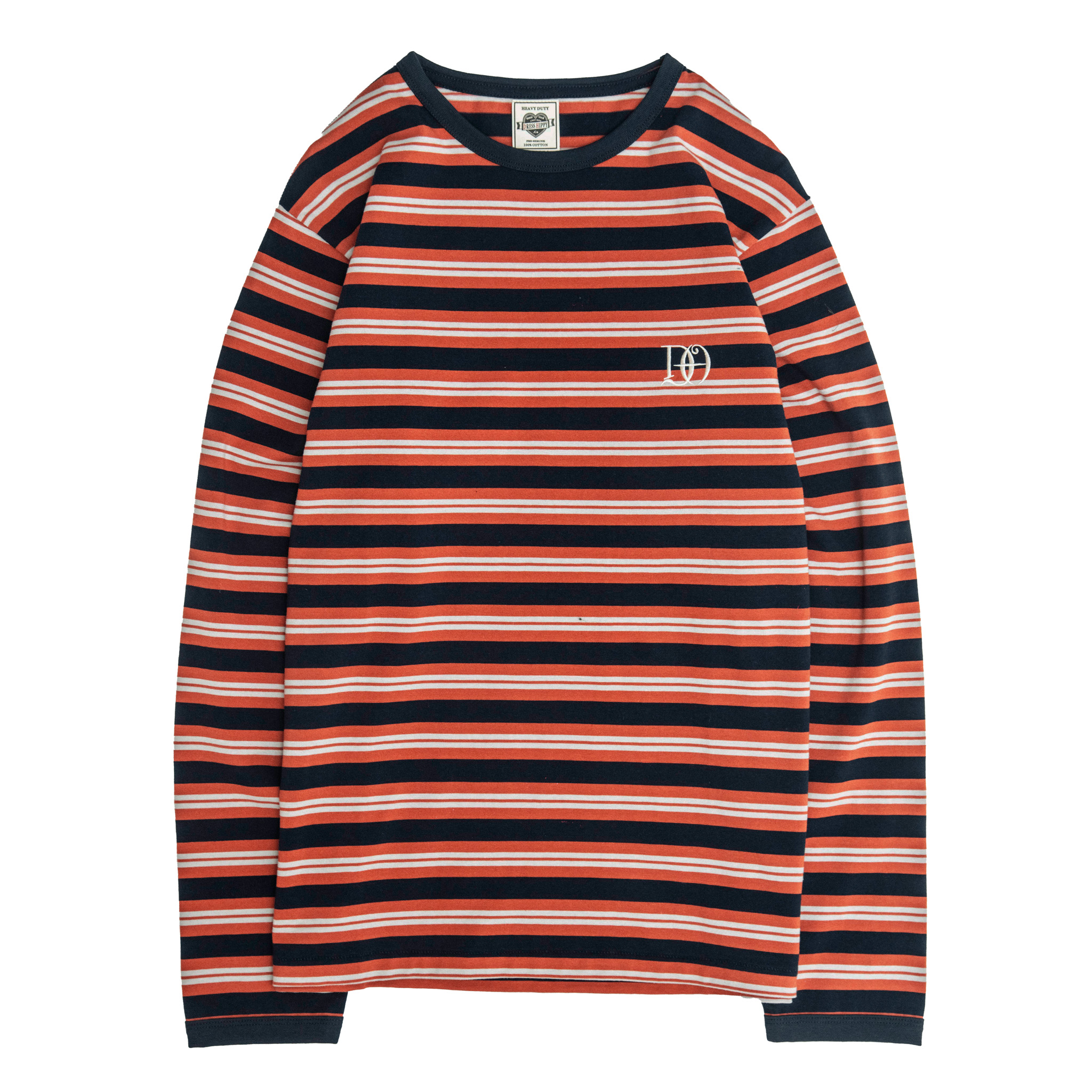 DRESS HIPPY/DH MULTI BORDER L/S TEE (NAVY)